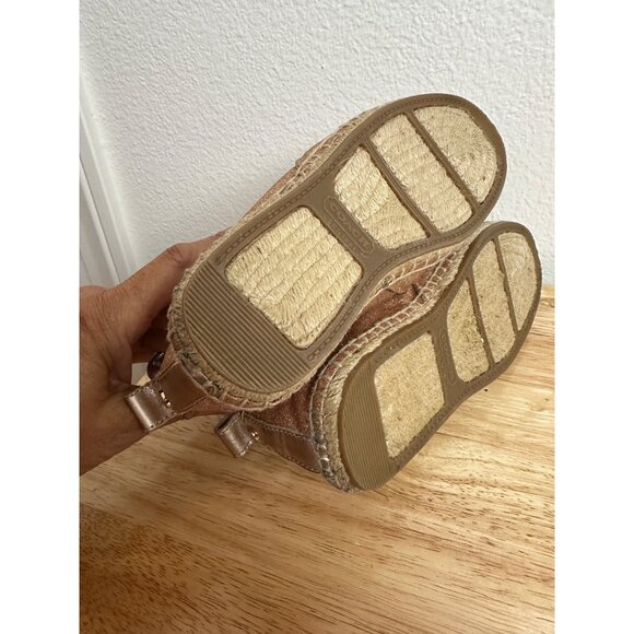 Coach Women's  Gold Glitter Espadrille Sneakers Size 6 - Picture 5 of 7